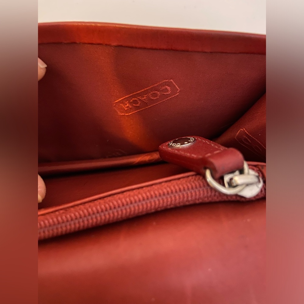 Vintage Coach Red‎ Bedford Multi-Function Purse Wallet 6994 - Picture 6 of 10